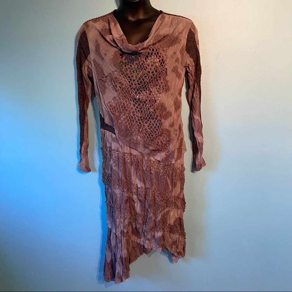 Adam  Jacobs long sleeved grey dress‎